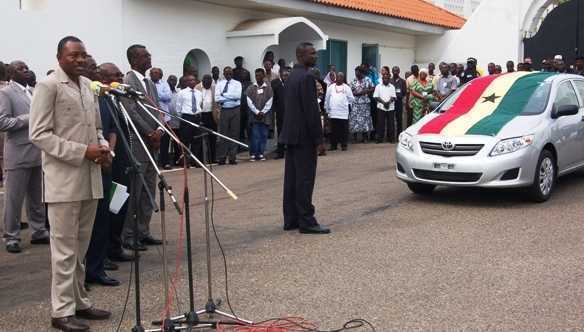 Mills Presents Toyota Corolla Cars to the Black Satellites  - Abdul-Rashid Hassan Pelpuo