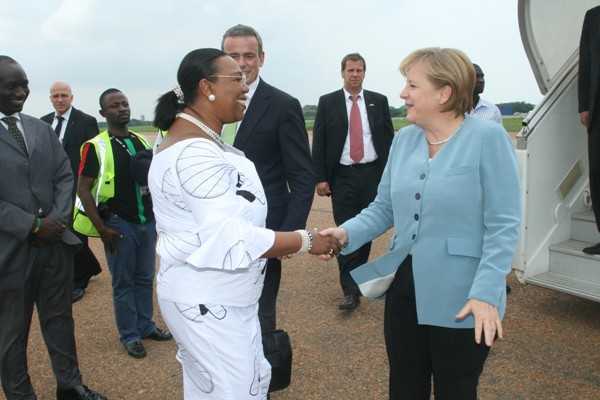 Mrs. Betty Mould-Iddrisu Welcomes Chancellor Merkel to Ghana  - Betty Mould-Iddrisu
