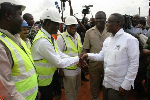 President Mills Inspects The Millennium Development Authority Project on the Tetteh-Quarshie-Mallam Road  - Joe Gidisu