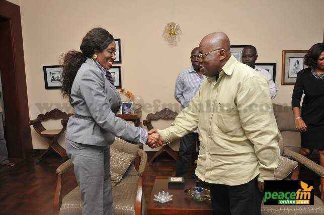 Nana Konadu Shakes Hands With Nana Akufo Addo  - Shakes
