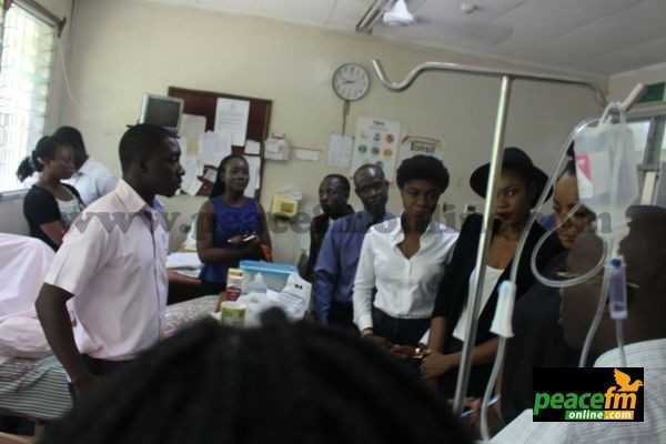 Yvonne Nelson, Becca, Khareema and Kwaku visit the ward   - Becca